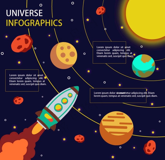 太空宇宙星球图片ai矢量模版下载