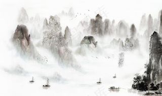 中国风新中式山水画图片