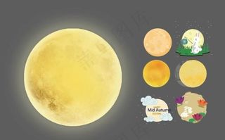 中秋月亮图片