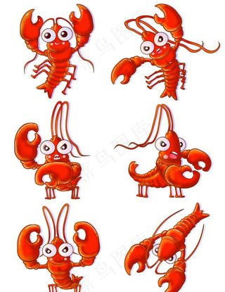 卡通小龙虾图片