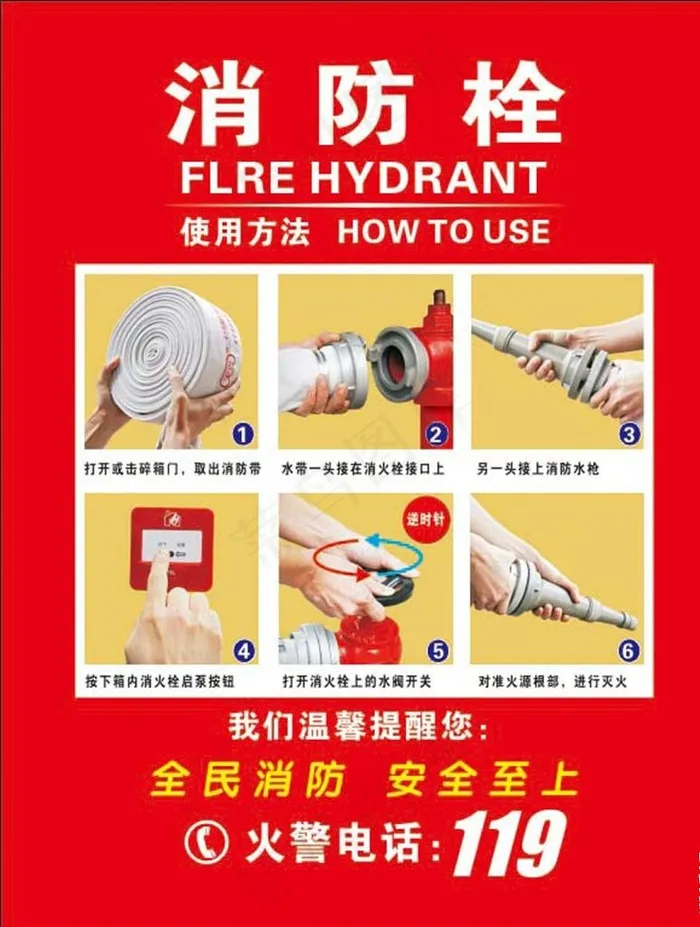 消防栓图片cdr矢量模版下载
