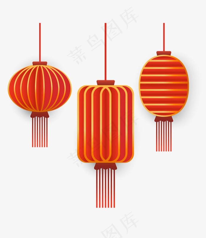 矢量中国风灯笼素材图片ai矢量模版下载
