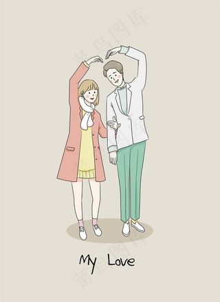 情人节手绘插画图片