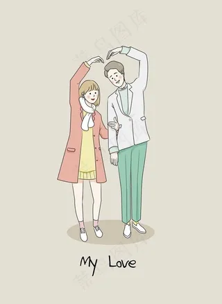 情人节手绘插画图片