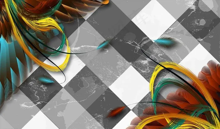 羽毛 背景墙图片(9071X5669(DPI:72))psd模版下载