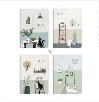 本子封面 自在的猫图片