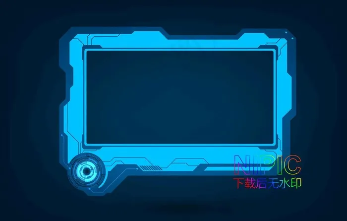 hud边框图片eps,ai矢量模版下载