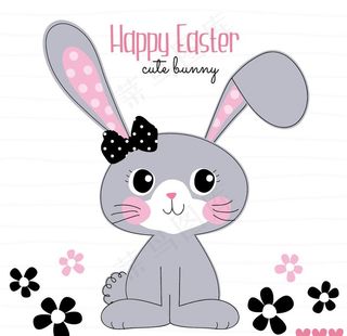 复活节卡通兔子图片