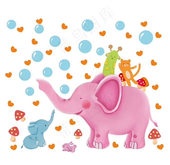 可爱大象图片