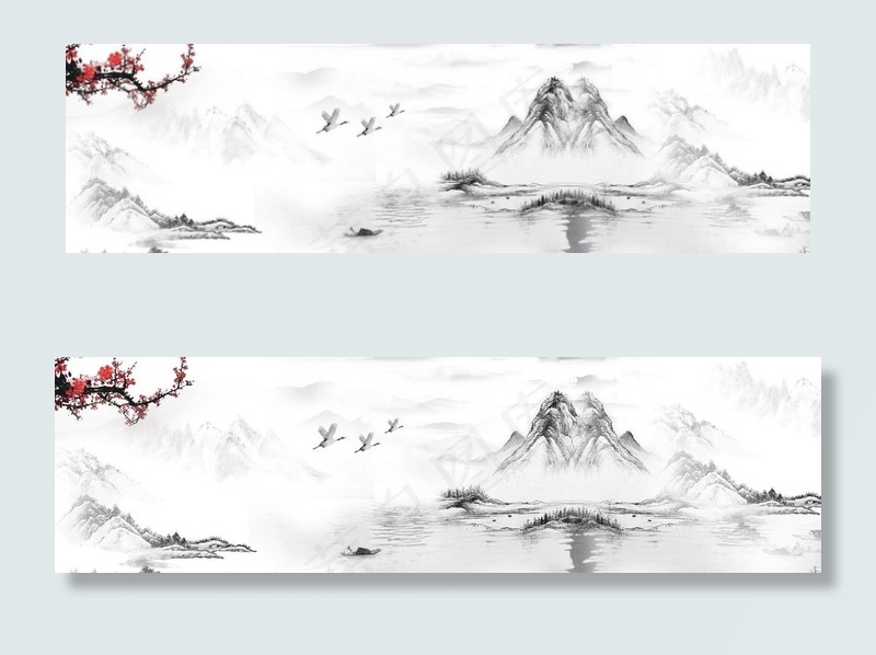 山水国画意境图片