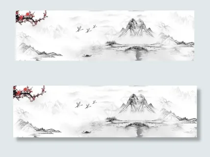 山水国画意境图片