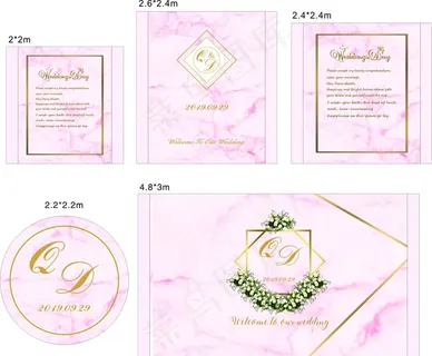 粉红色大理石婚庆图片