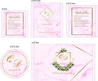 粉红色大理石婚庆图片