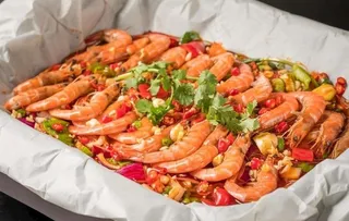 特色纸包虾图片