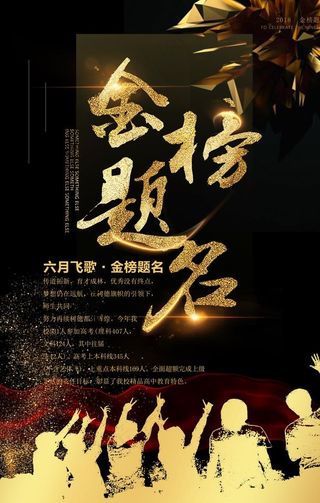 高考金榜题名海报图片