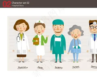 医疗卡通插画图片