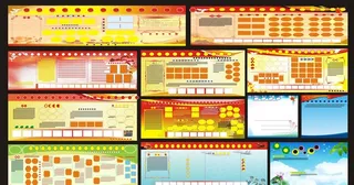 系列展板CDR分层模板图片