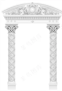 欧式石柱图片