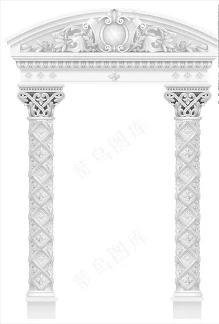 欧式石柱图片