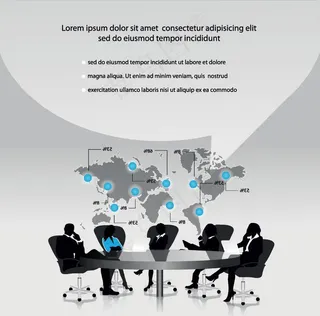 商务会议剪影图片