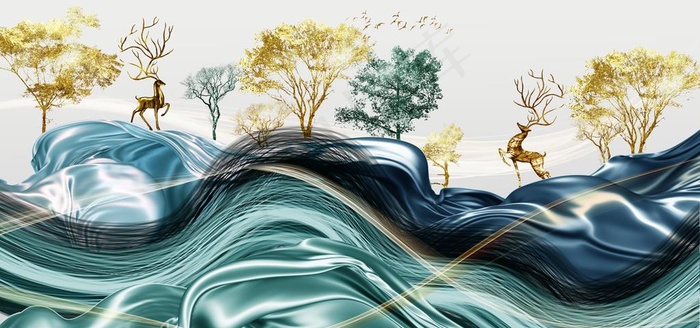 轻奢装饰画图片