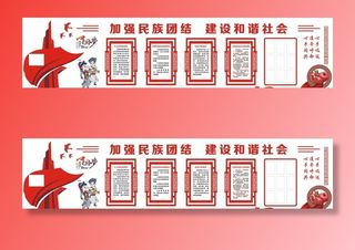 加强民族团结   文化墙图片