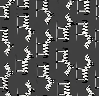 卡通动物印花图片