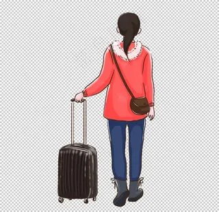 水彩手绘女孩图片