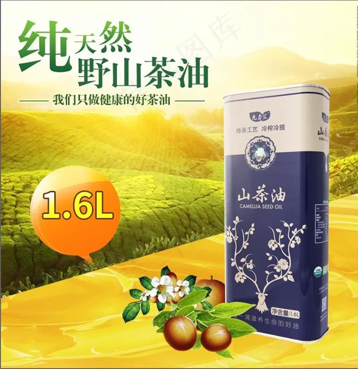 山茶油淘宝首图图片psd模版下载