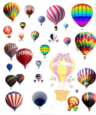 热气球PSD图片