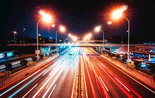 北京二环路光轨图片