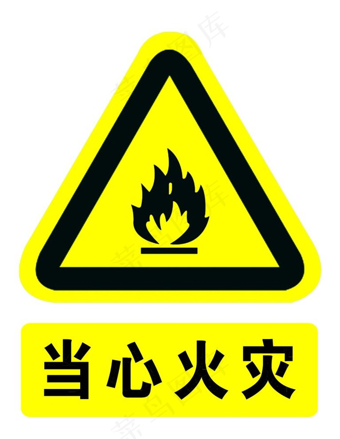 当心火灾图片psd模版下载