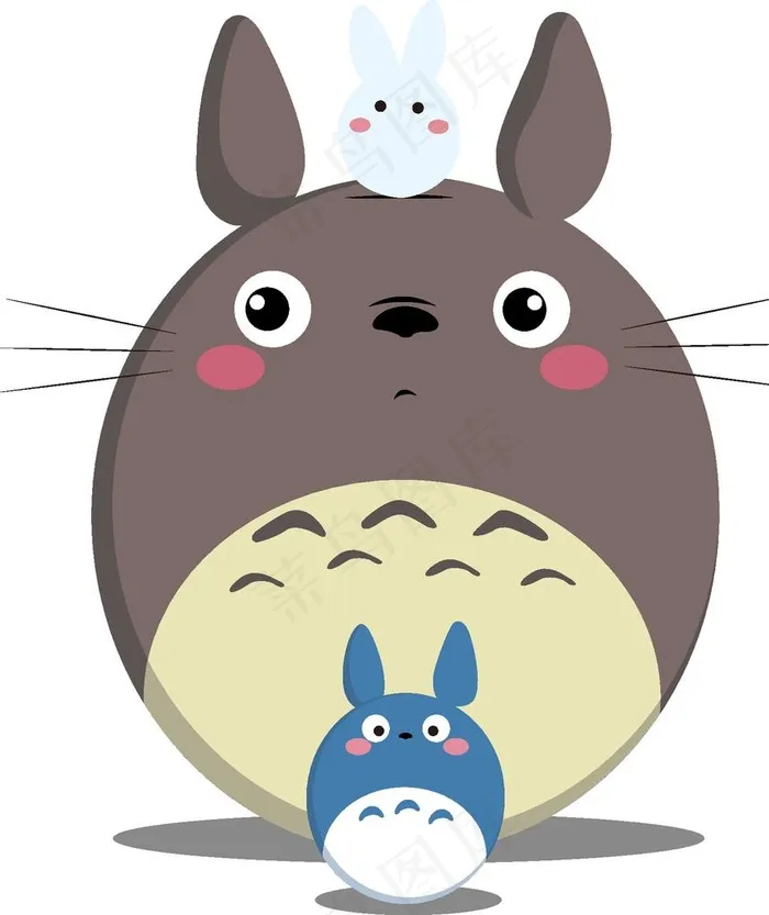 龙猫图片ai矢量模版下载