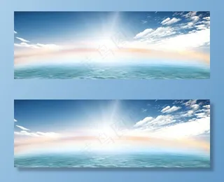 蓝天白云大海帆船背景图片