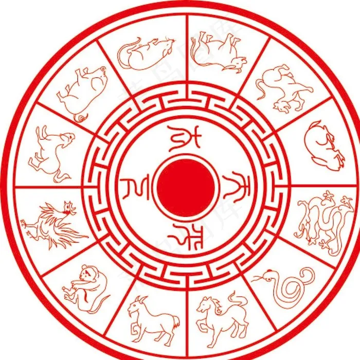 十二生肖图片ai矢量模版下载