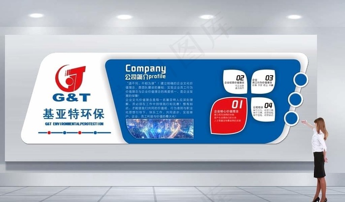 企业简介文化墙图片cdr矢量模版下载