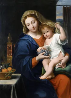 圣母抱耶稣图片 圣母抱耶稣图片