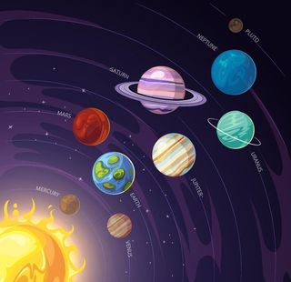 外太空宇航员主题插画图片