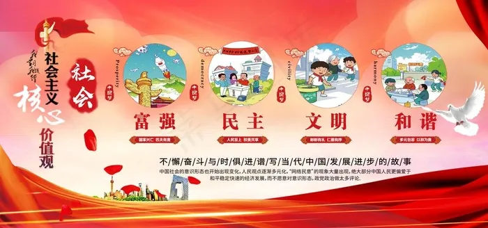 *核心价值观图片(3969X1984(DPI:72))psd模版下载