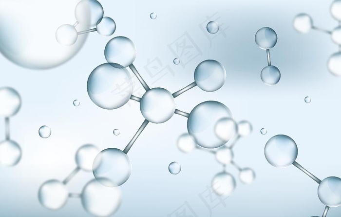 分子背景图片ai矢量模版下载