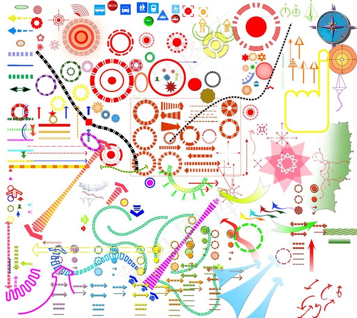 城规建筑环境景观设计分析图箭头图片