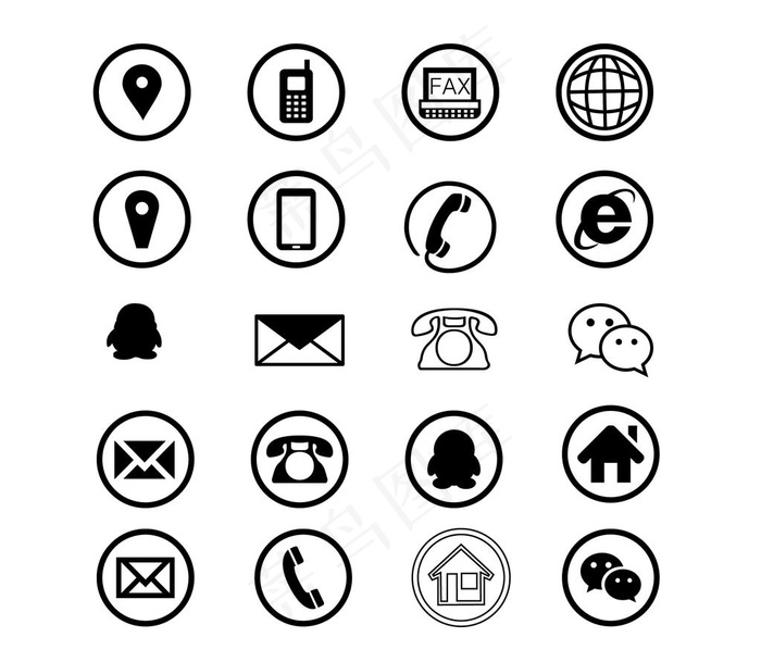 电话地址小图标元素矢量文件图片