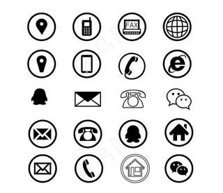 电话地址小图标元素矢量文件图片