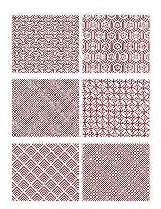 矢量中国风花纹海浪底纹图片