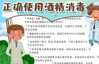 正确使用酒精消毒手抄报图片