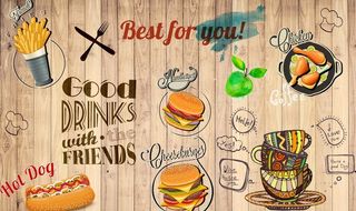 蛋糕背景墙图片