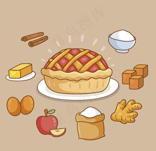 矢量厨房蔬菜食物素材图片