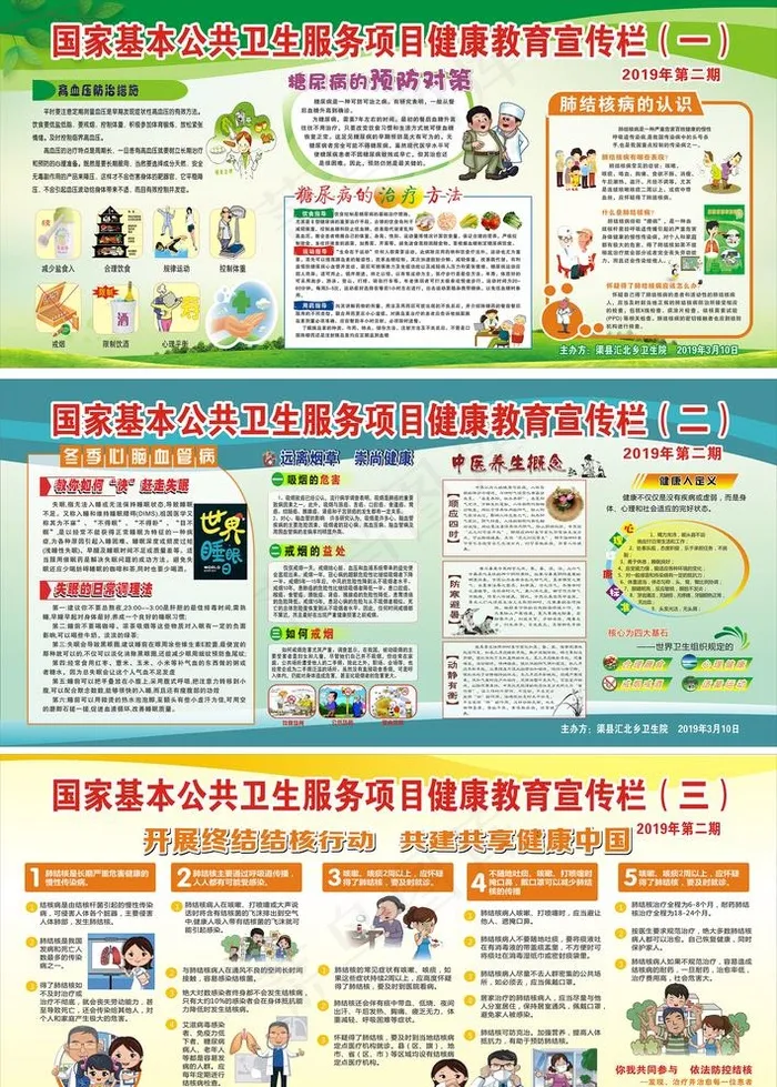 基本公共卫生健康宣传栏图片(1900X900)cdr矢量模版下载