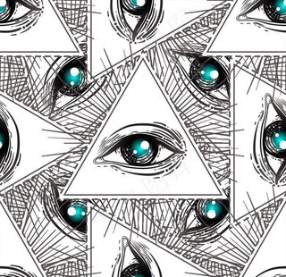 抽象几何眼睛艺术图案背景图片