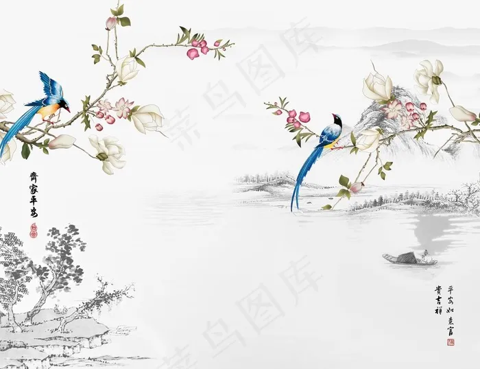 水墨背景墙图片